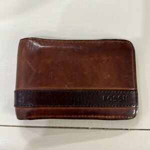 Fossil Magnet Wallet Brown